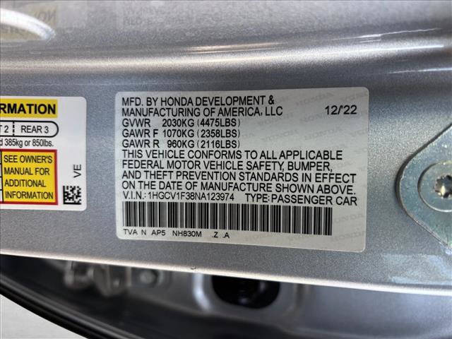 Certified 2022 Honda Accord Sport image 20