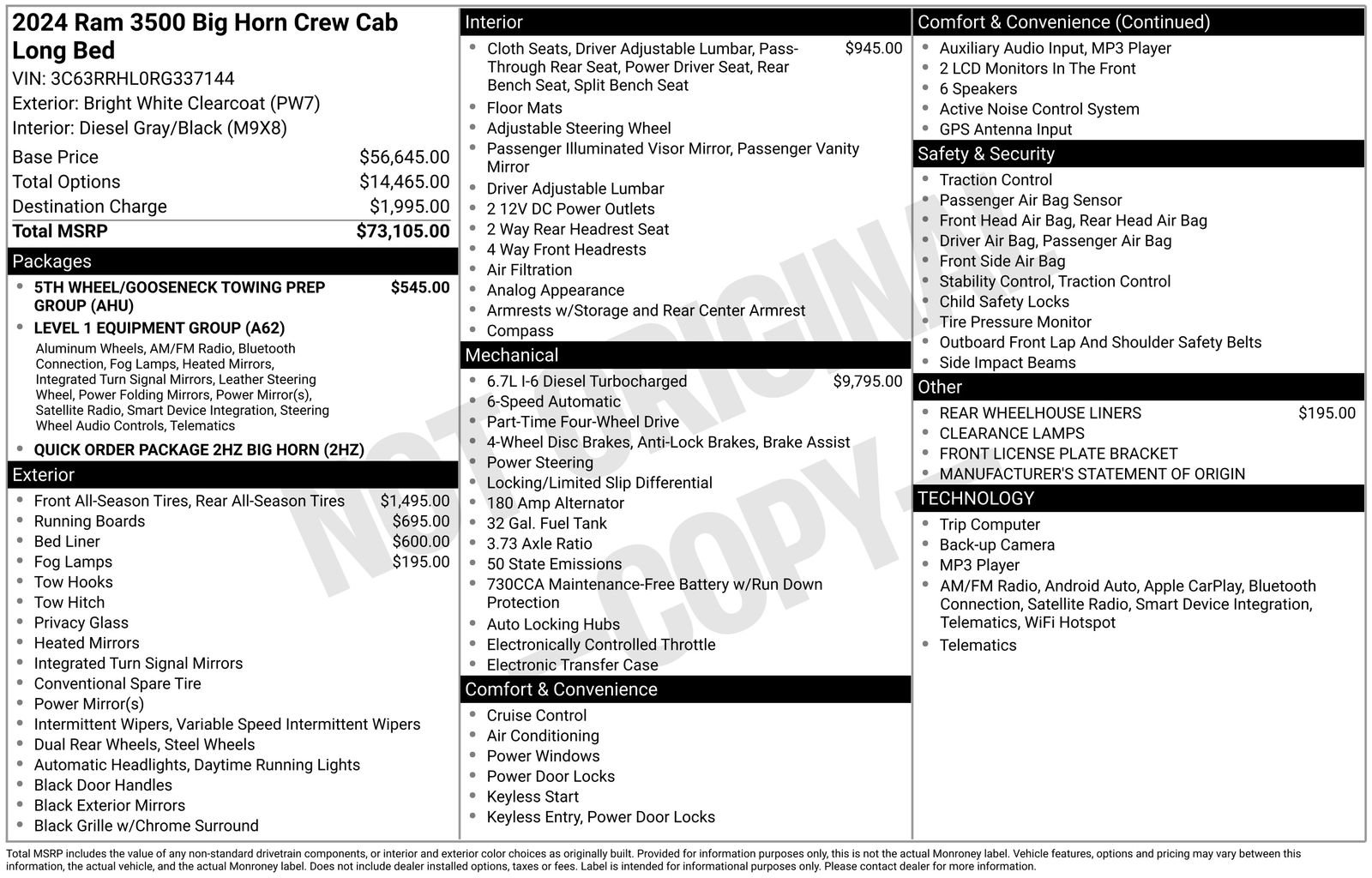 Used 2024 RAM 3500 Big Horn image 33