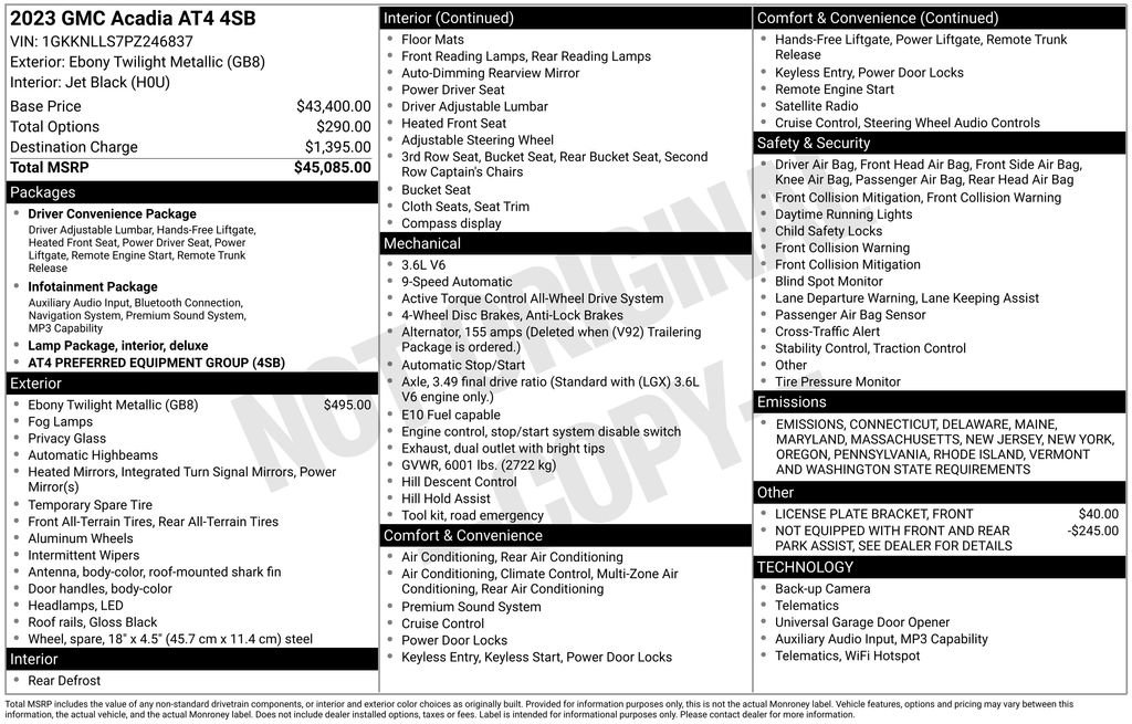 Used 2023 GMC Acadia AT4 image 43