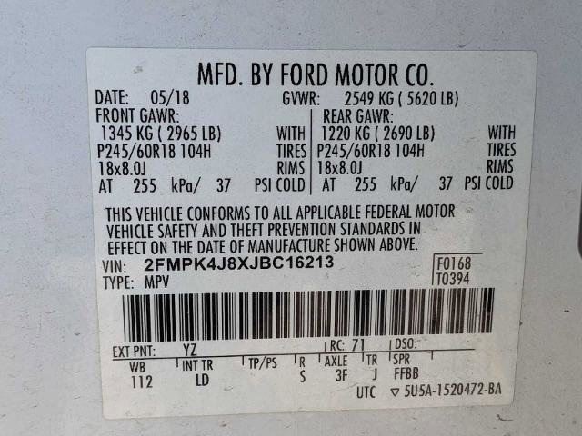 Certified 2018 Ford Edge SEL w/ Equipment Group 201A image 35