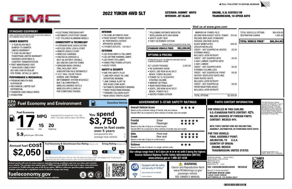 Used 2022 GMC Yukon SLT w/ SLT Luxury Package image 8