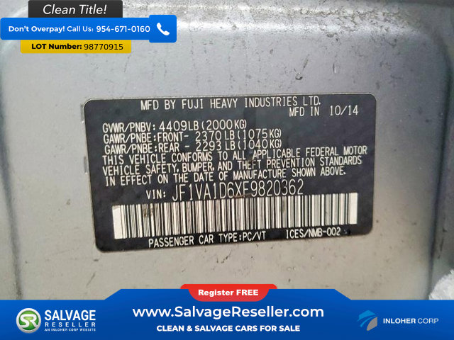 Used 2015 Subaru WRX Premium AWD/4WD image 16