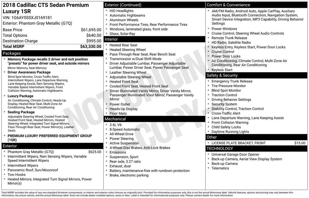 Used 2018 Cadillac CTS Premium Luxury image 35