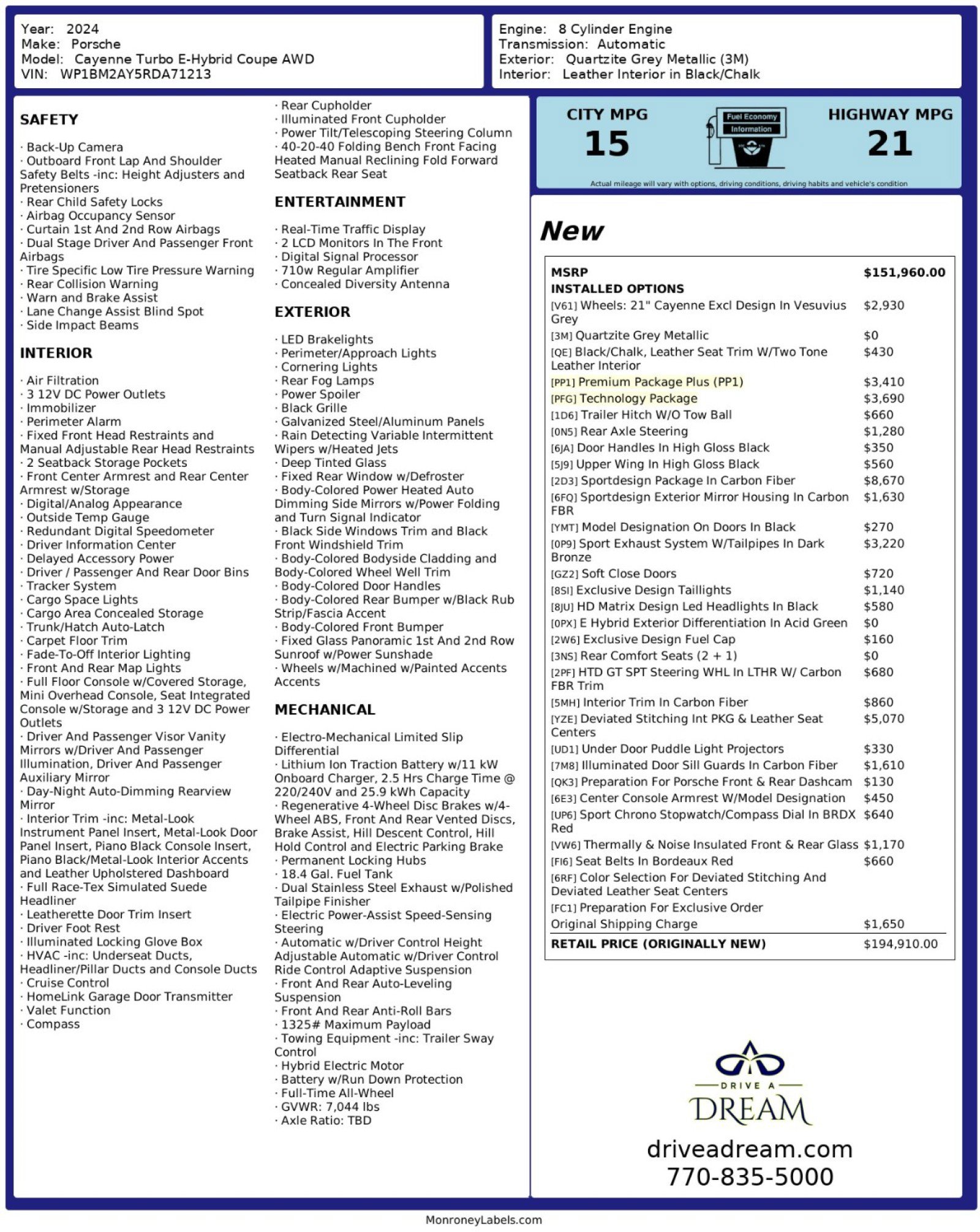 Used 2024 Porsche Cayenne Turbo AWD/4WD image 63