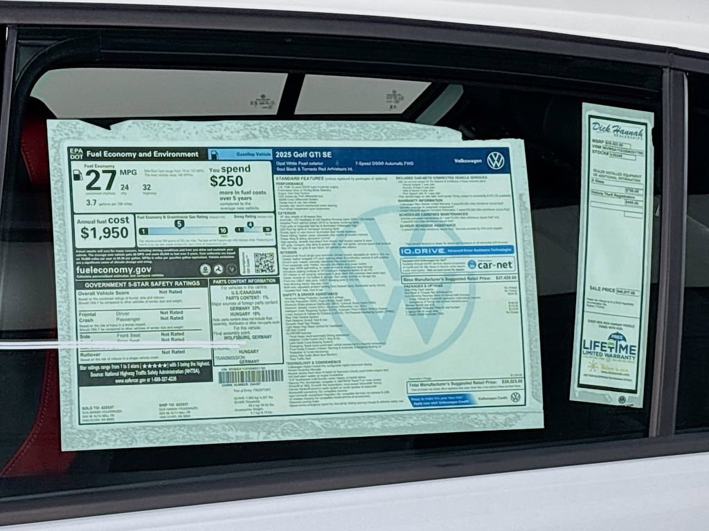 New 2025 Volkswagen GTI SE image 25