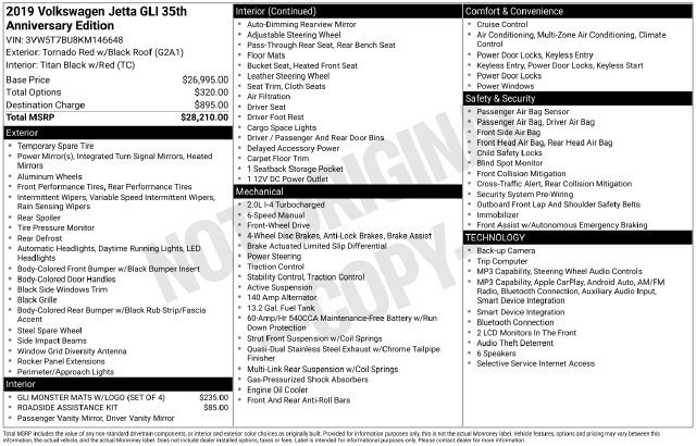 Used 2019 Volkswagen Jetta GLI FWD image 3