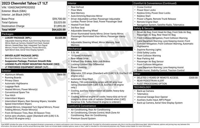 Used 2023 Chevrolet Tahoe LT w/ Luxury Package RWD image 5