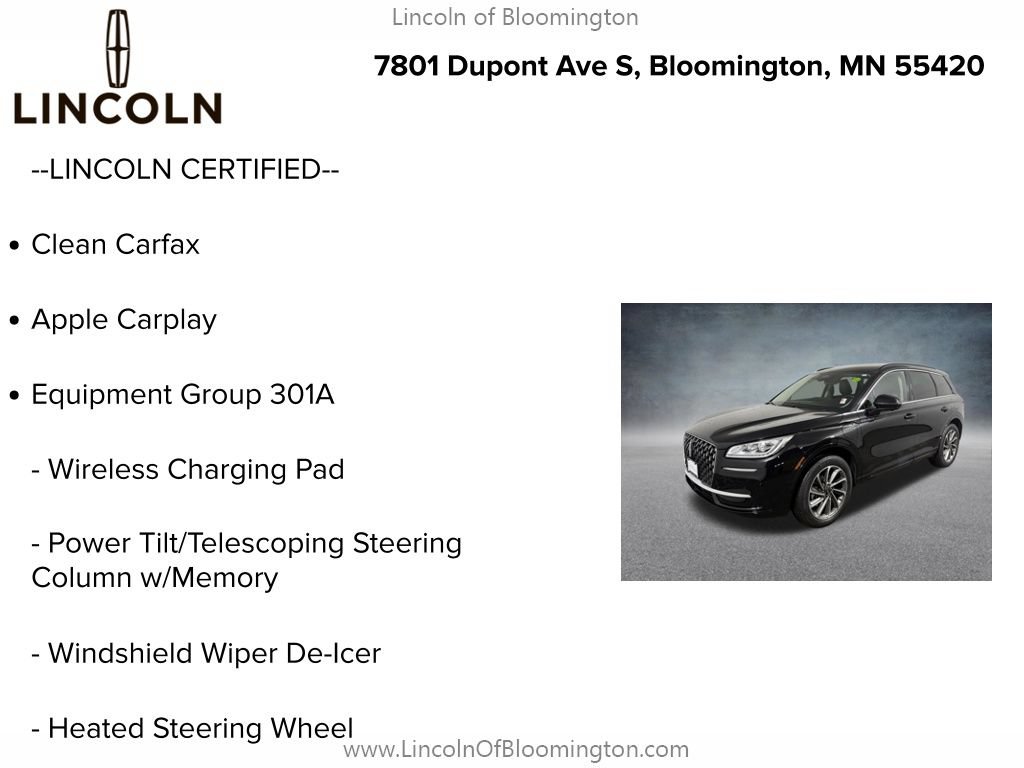 Certified 2025 Lincoln Corsair Grand Touring w/ Equipment Group 301A AWD/4WD image 6