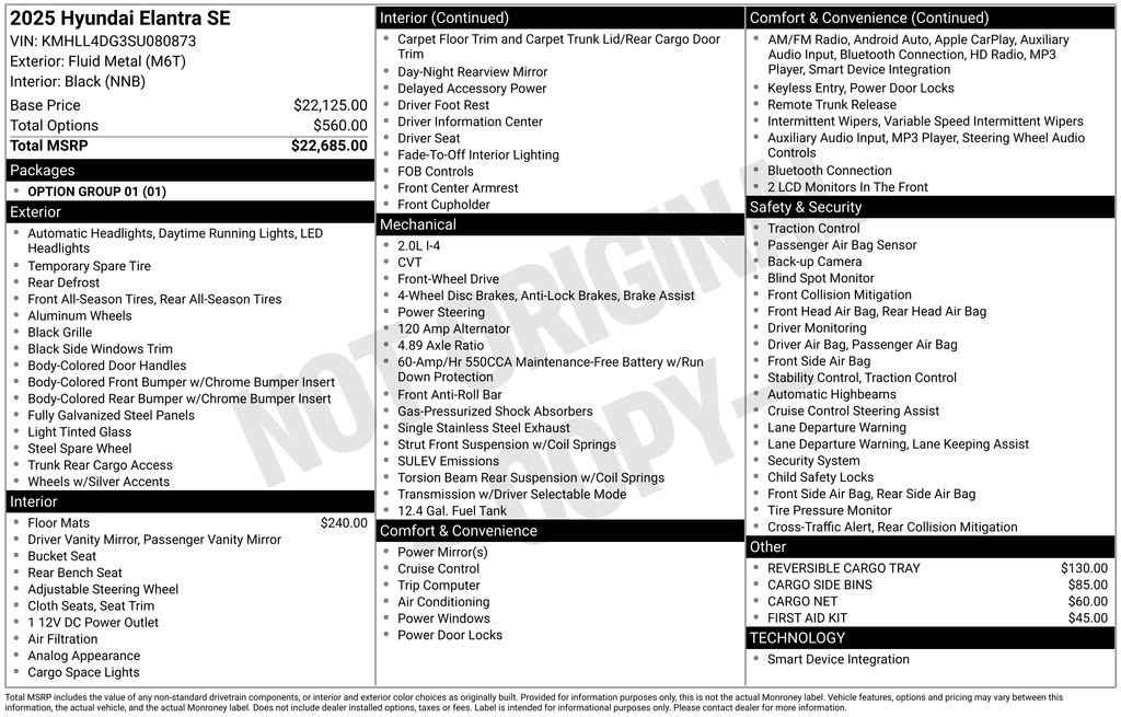 New 2025 Hyundai Elantra SE image 26