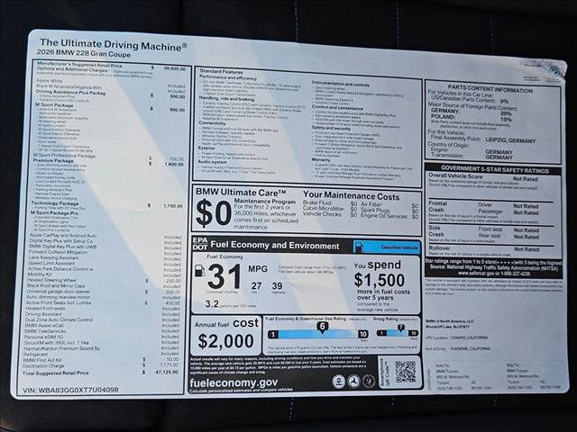 New 2026 BMW 228i w/ Technology Package image 18