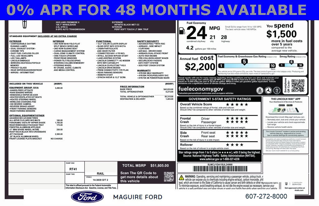 New 2025 Lincoln Corsair AWD w/ Equipment Group 101A image 2