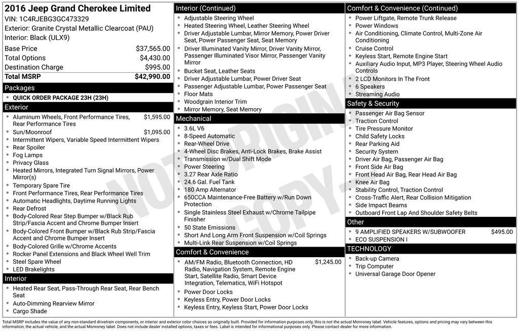 Used 2016 Jeep Grand Cherokee Limited image 33