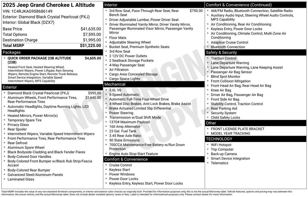 New 2025 Jeep Grand Cherokee L Laredo image 37