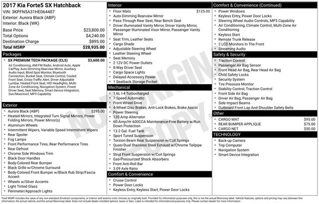 Used 2017 Kia Forte SX w/ SX Premium Tech Package image 37