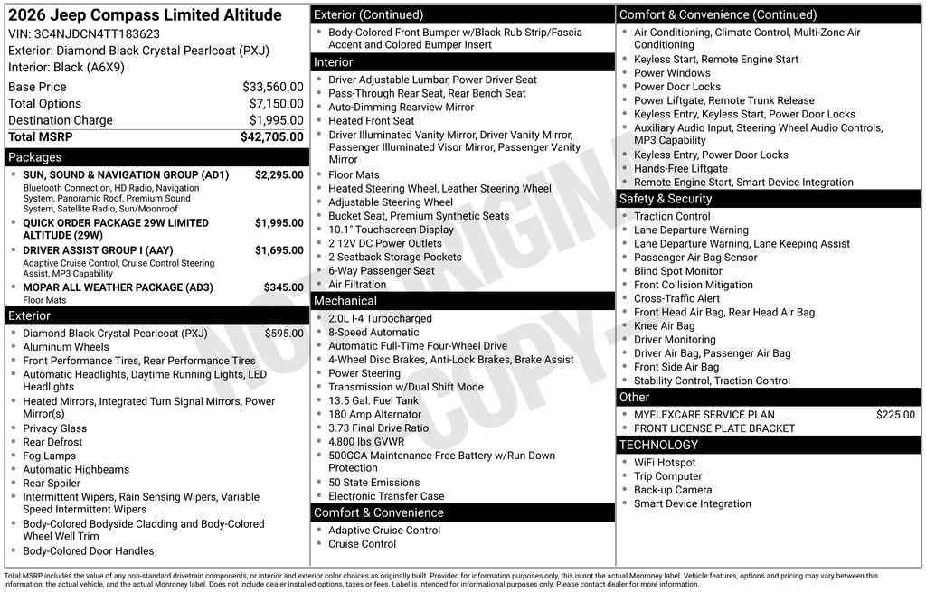 New 2026 Jeep Compass Limited w/ Sun, Sound & Navigation Group AWD/4WD image 6