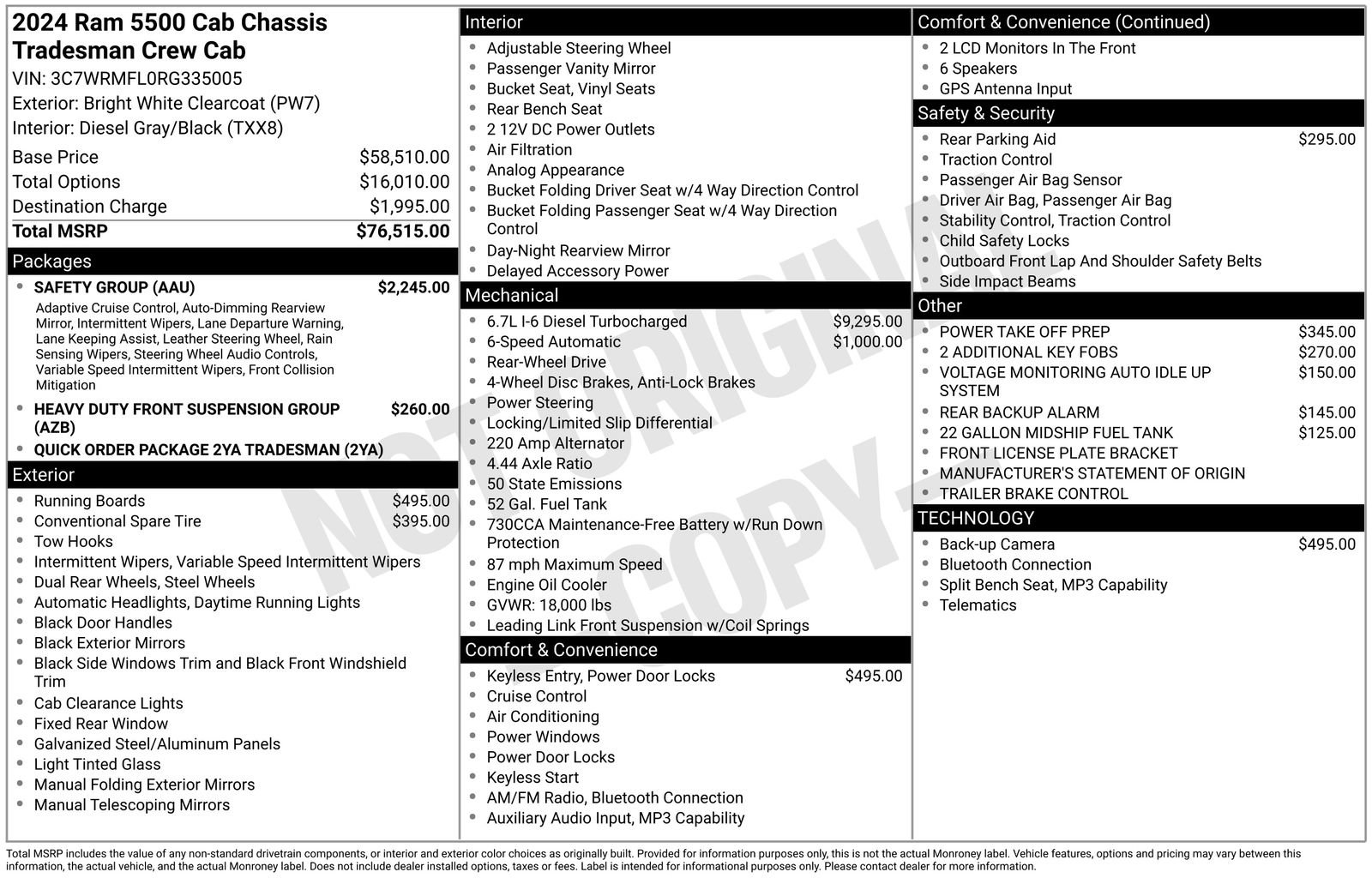 New 2024 RAM 5500 Tradesman w/ Safety Group image 22