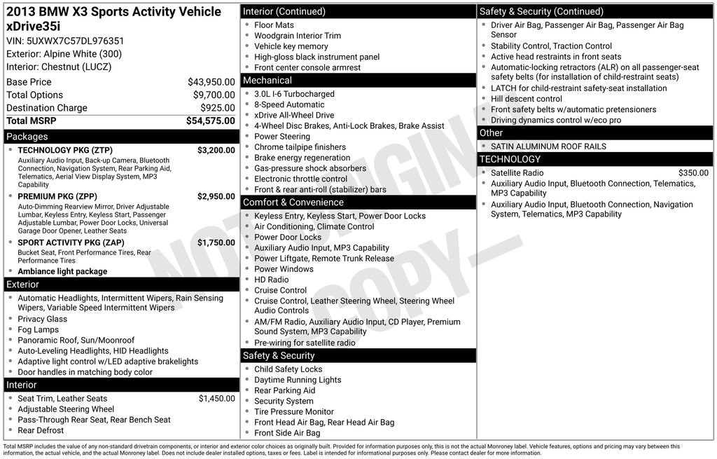 Used 2013 BMW X3 xDrive35i image 15