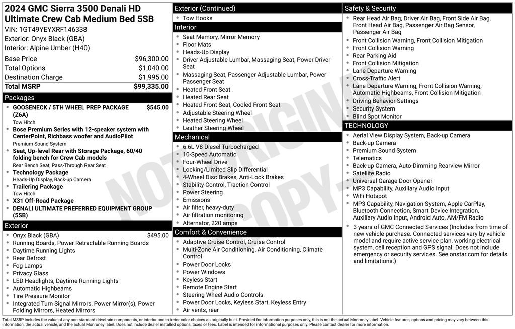 Certified 2024 GMC Sierra 3500 Denali Ultimate AWD/4WD image 48
