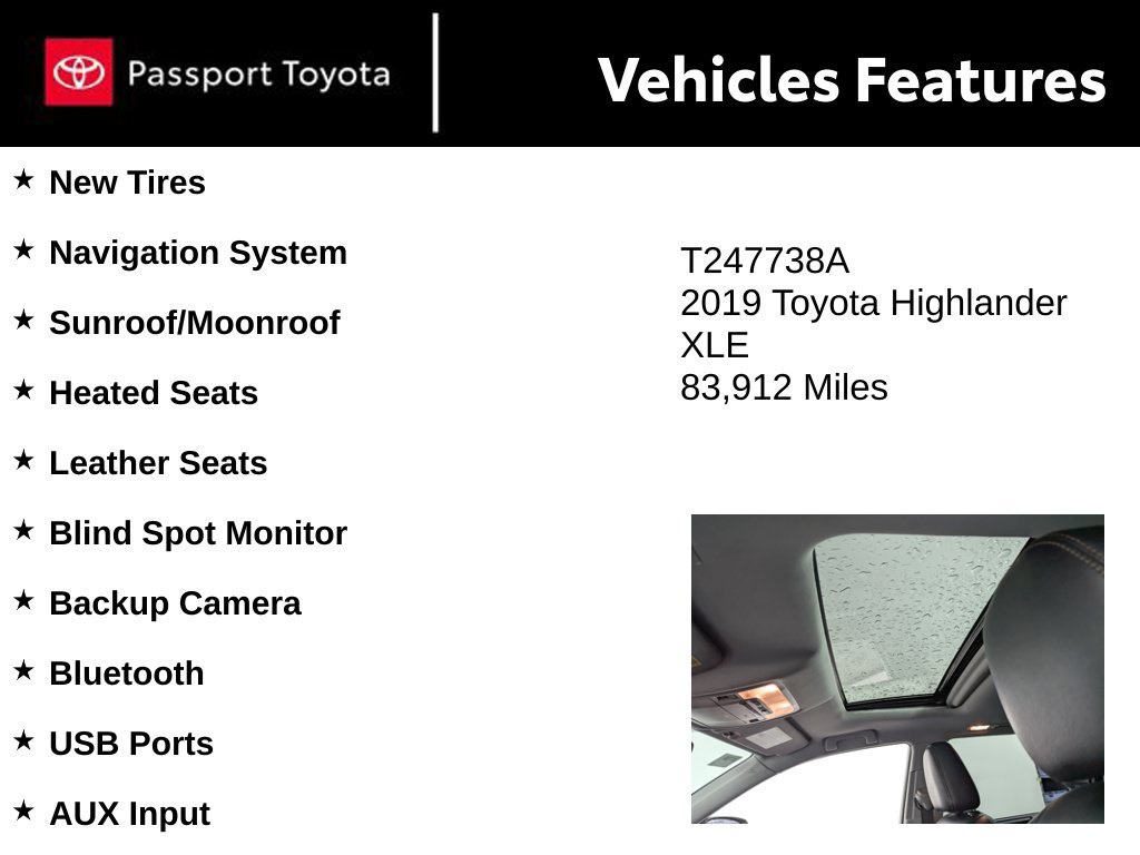 Used 2019 Toyota Highlander XLE AWD/4WD image 10