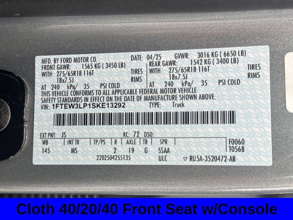 Used 2025 Ford F150 XLT w/ Equipment Group 301A Standard image 25