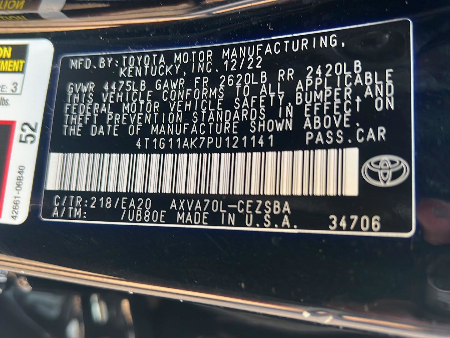 Certified 2023 Toyota Camry SE FWD image 40
