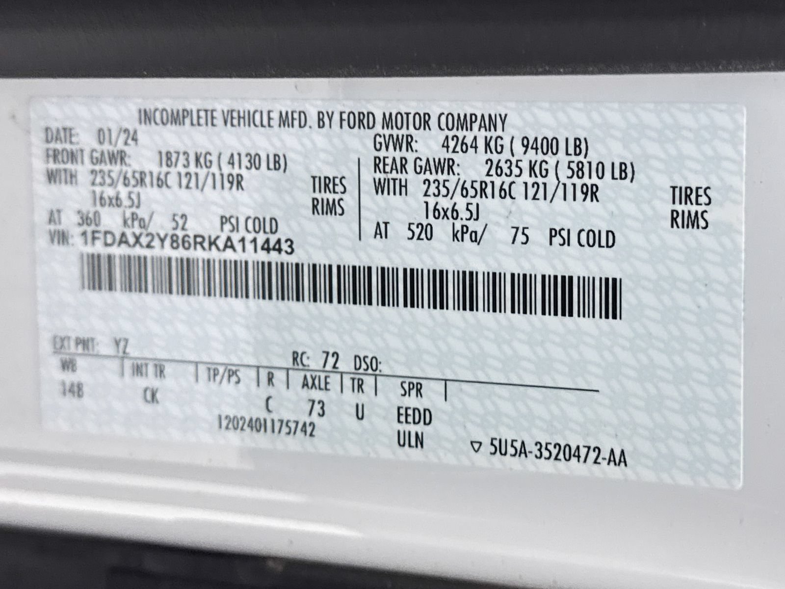 Used 2024 Ford Transit 350 XLT RWD image 32
