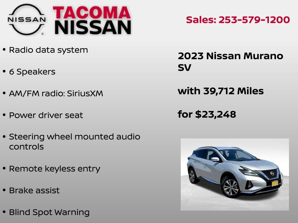 Used 2023 Nissan Murano SV image 6