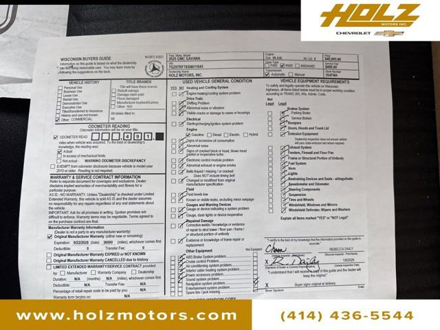 Used 2025 GMC Savana 3500 w/ Power Convenience Package image 14