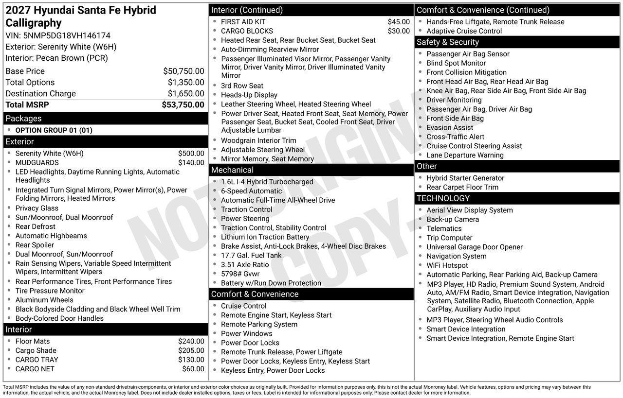 New 2027 Hyundai Santa Fe Calligraphy AWD/4WD image 35