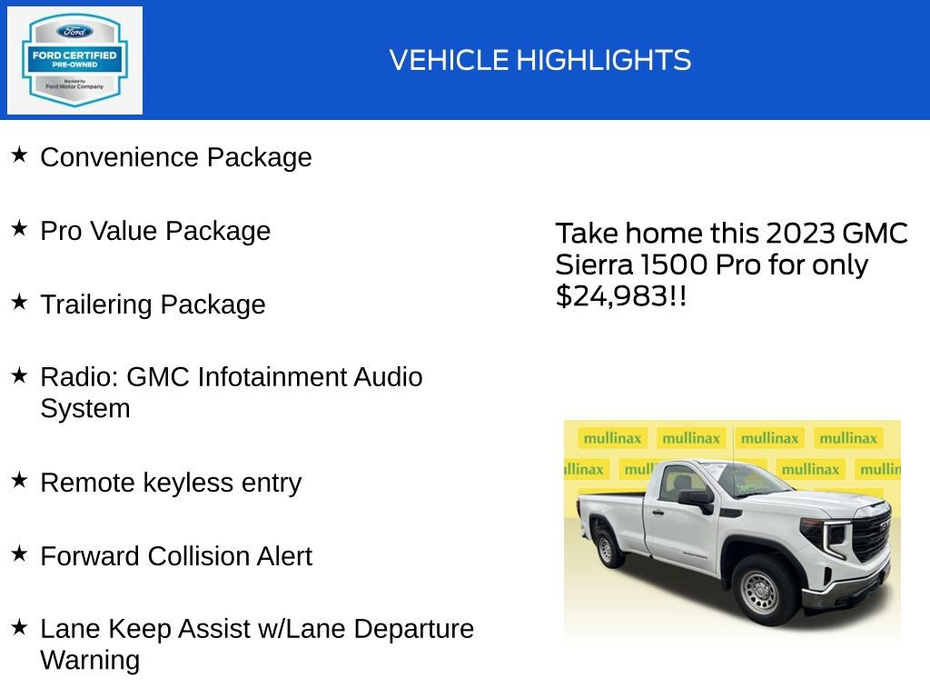 Used 2023 GMC Sierra 1500 Pro w/ Pro Value Package image 18