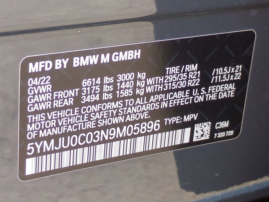 Used 2022 BMW X5 M w/ Competition Package 2 image 32