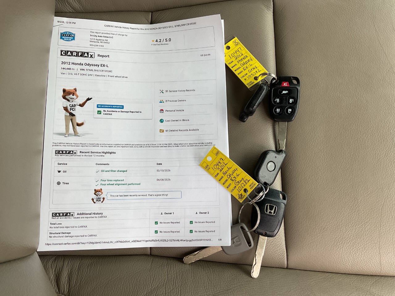 Used 2012 Honda Odyssey EX-L image 46