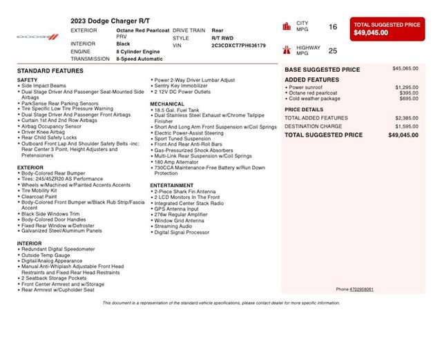 Used 2023 Dodge Charger R/T w/ Cold Weather Package RWD image 3