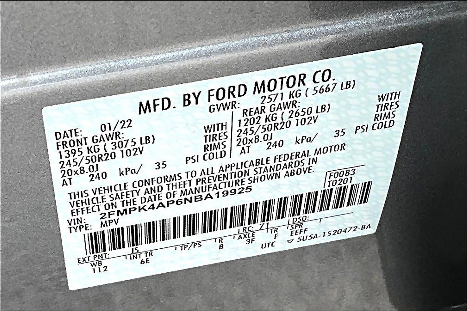 Used 2022 Ford Edge ST w/ Equipment Group 401A AWD/4WD image 36