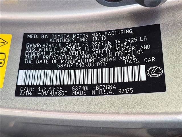 Used 2019 Lexus ES 350 F Sport w/ Accessory Package 2 FWD image 25