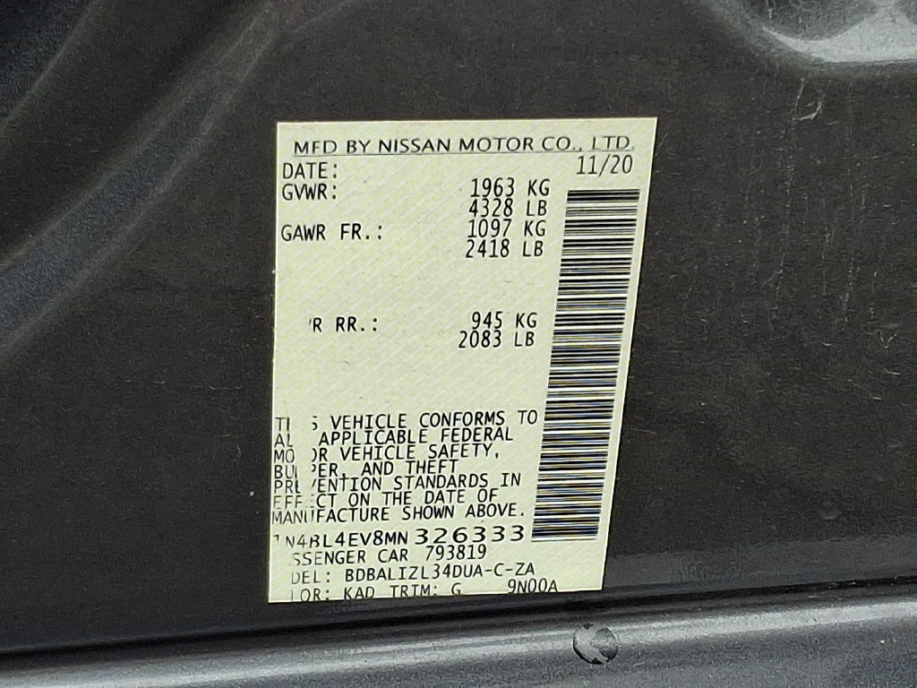 Certified 2021 Nissan Altima 2.5 SL FWD image 27