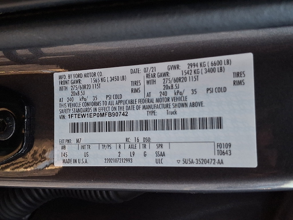 Certified 2021 Ford F150 XLT w/ Equipment Group 302A High AWD/4WD image 30