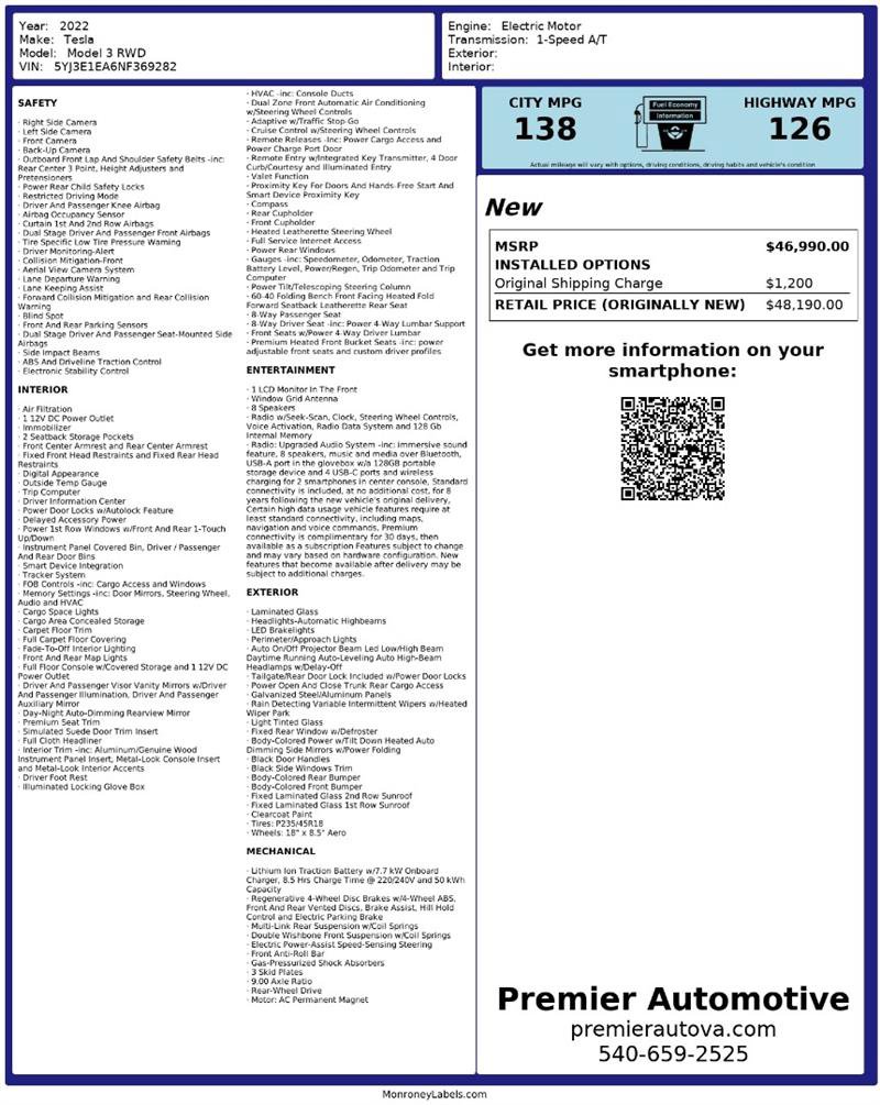 Used 2022 Tesla Model 3 Standard Range image 11