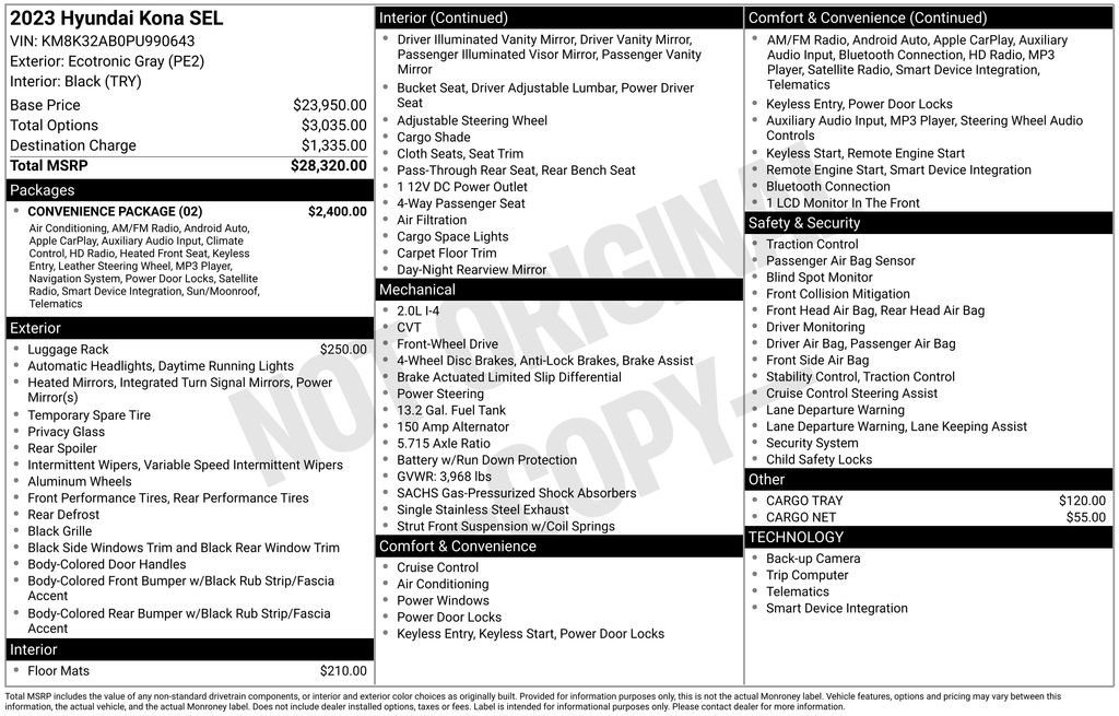 Used 2023 Hyundai Kona SEL w/ Convenience Package image 13