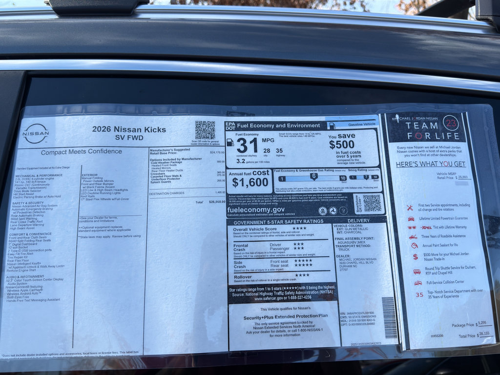 New 2026 Nissan Kicks SV w/ Cold Weather Package image 12