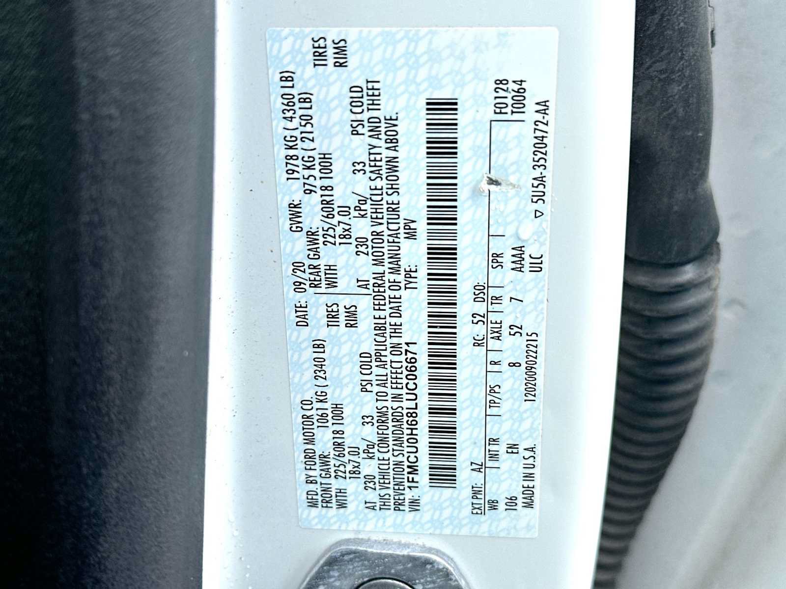 Used 2020 Ford Escape SEL FWD image 22