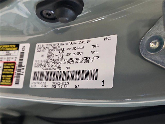 New 2026 Toyota Sequoia Limited w/ Tow Technology Package AWD/4WD image 16