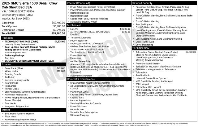 Used 2026 GMC Sierra 1500 Denali w/ Technology Package AWD/4WD image 7