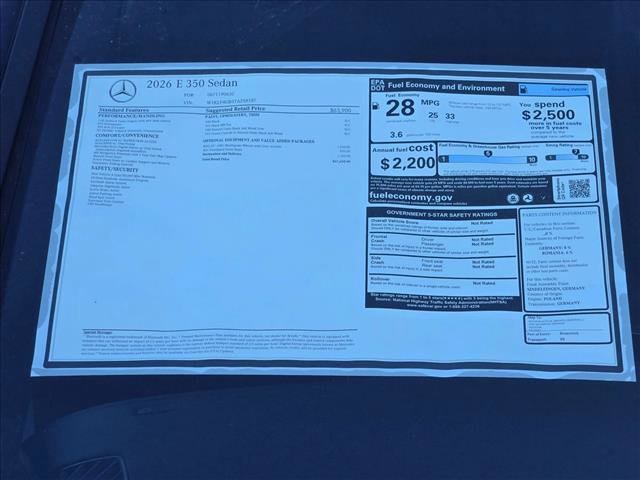 New 2026 Mercedes-Benz E 350 Sedan image 18