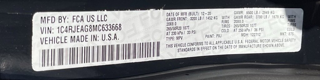 Used 2021 Jeep Grand Cherokee Laredo X image 40