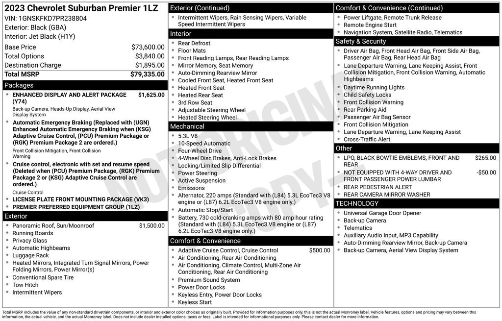 Used 2023 Chevrolet Suburban Premier AWD/4WD image 11