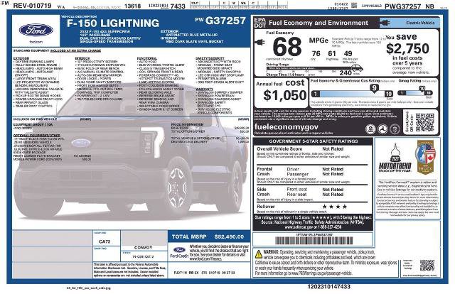 Certified 2023 Ford F150 Lightning Pro AWD/4WD image 14
