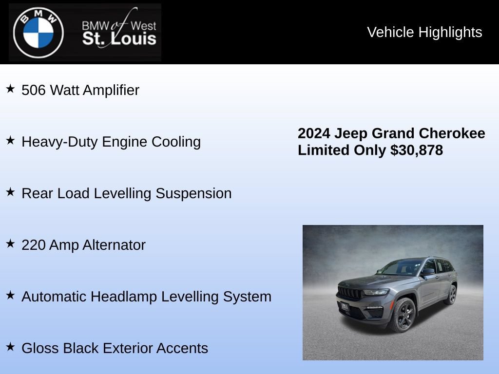 Used 2024 Jeep Grand Cherokee Limited w/ Black Appearance Package AWD/4WD image 16