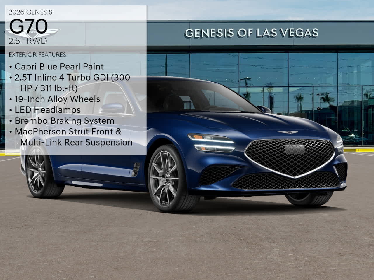 New 2026 Genesis G70 2.5T RWD image 3