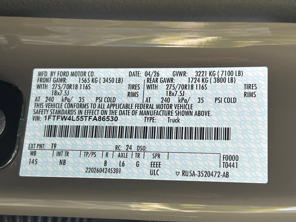 Used 2026 Ford F150 Tremor w/ Equipment Group 402B AWD/4WD image 52